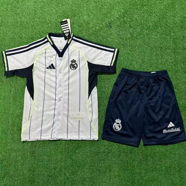 25-26 RMA White Casual Edition Kids Baseball Jersey