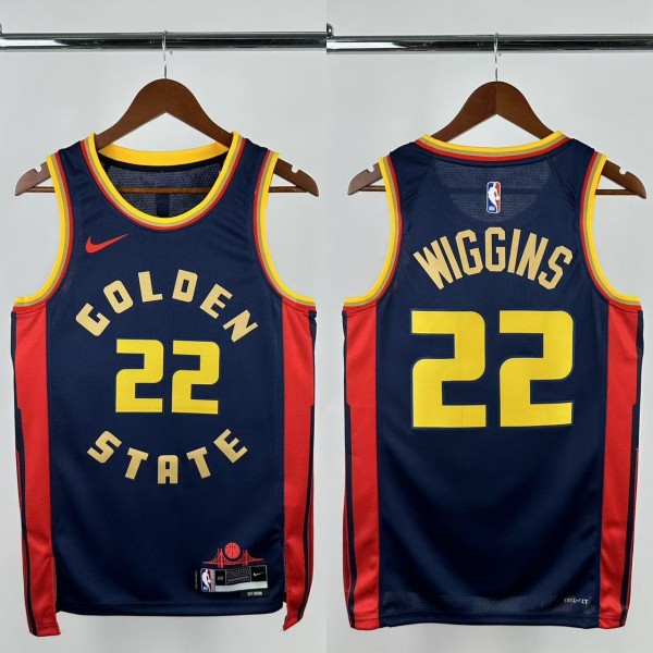 24-25 WARRIORS WIGGINS #22 Royal blue City Edition Top Quality Hot Pressing NBA Jersey