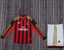 2013-2014 ACM Home Long sleeves Retro Kids Soccer Jersey