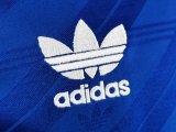 1986 Man Utd Third Blue Long sleeves Retro Soccer Jersey