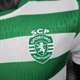 25-26 Sporting Lisbon Home Player Version Soccer Jersey
