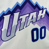25-26 JAZZ MARKKANEN #00 White Top Quality Hot Pressing NBA Jersey