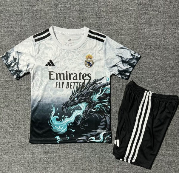 25-26 RMA White Special Edition Kids Soccer Jersey