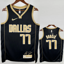 23-24 Dallas Mavericks DONCIC #77 Black Glory Edition Top Quality Hot Pressing NBA Jersey