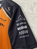 2025  F1 McLaren New Pattern Short Sleeve Racing Suit（圆领，胸前橙，无号码）