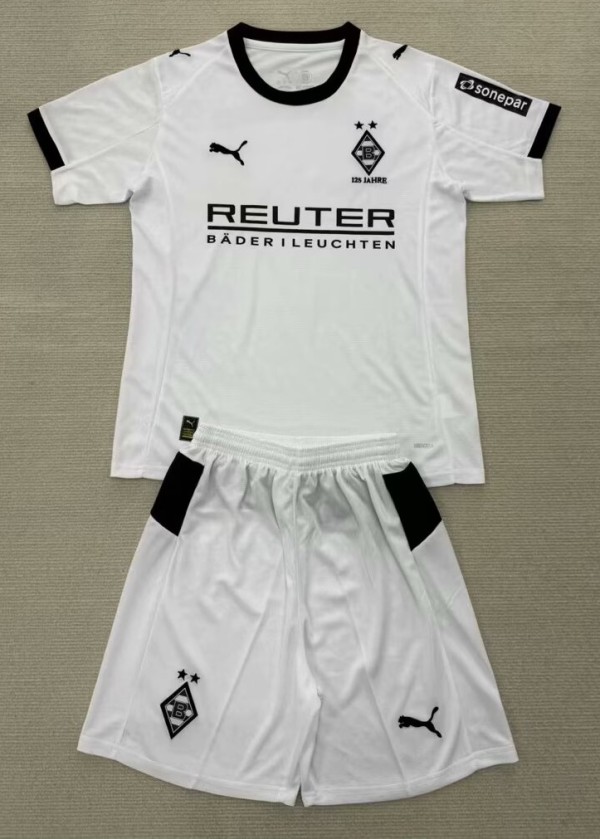 25-26 Monchengladbach Home Kids Soccer Jersey