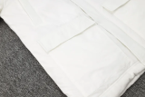 24-25 Sao Paulo White Hooded Windbreaker Fabric Cotton Coat