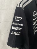2026 F1 Benz New Pattern Short Sleeve Racing Suit