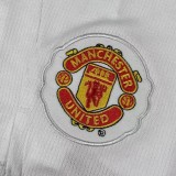 2007-2008 Man Utd White Retro Shorts Pants