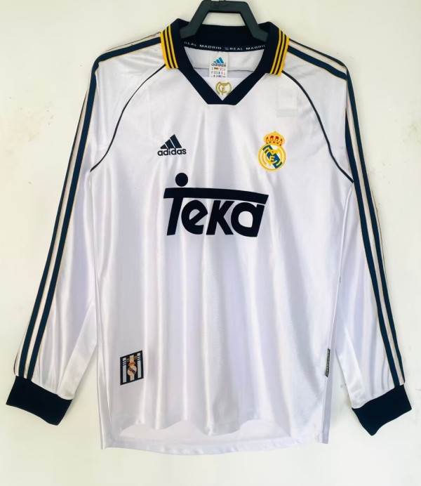 1998-2000 RMA Home Long Sleeve Retro Soccer Jersey