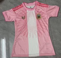 26-27 Argentina Pink Messi Farewell Match Women Fans Soccer Jersey (女)