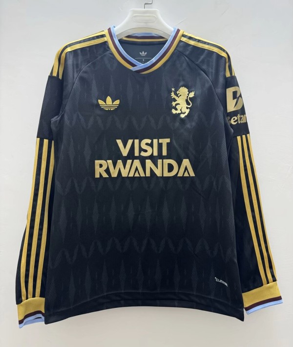 26-27 Aston Villa Away Long Sleeve Fans Soccer Jersey (长袖)