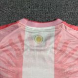 26-27 Argentina Pink Messi Farewell Match Women Cheerleading Short-sleeved (女)