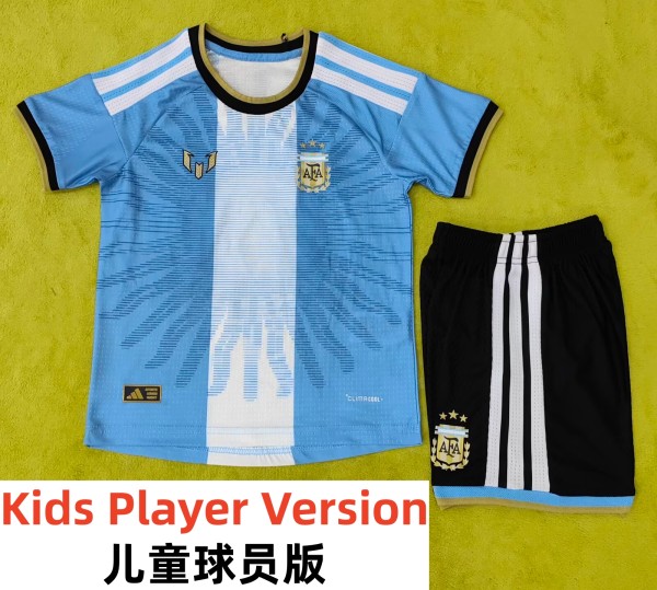 26-27 Argentina Messi Farewell Match Kids Player Version Soccer Jersey (球员童装)