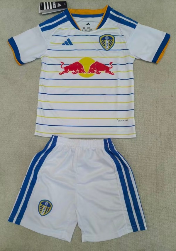 26-27 Leeds United Home Kids Soccer Jersey