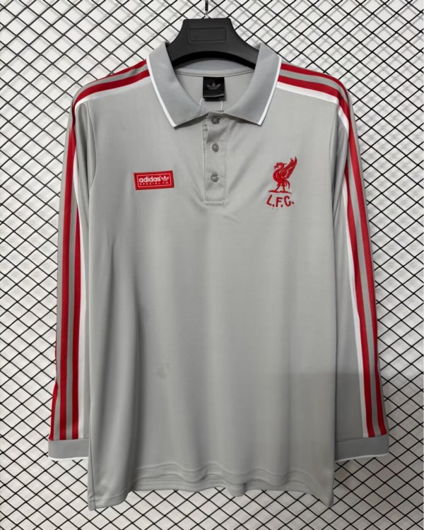 26-27 LIV Grey Special Edition Long Sleeve Fans Soccer Jersey (长袖)
