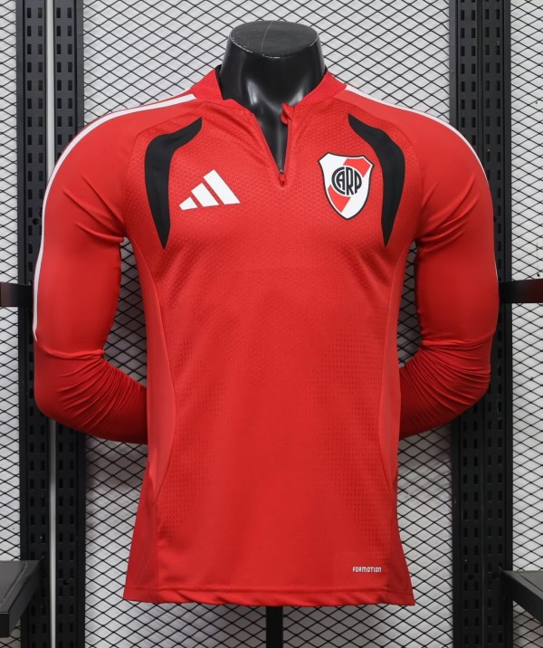 26-27 River Plate Red Long Sleeve Player Version Soccer Jersey*长袖球员