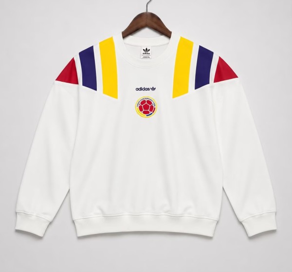 2026 Colombia White Hoodie (无帽卫衣)