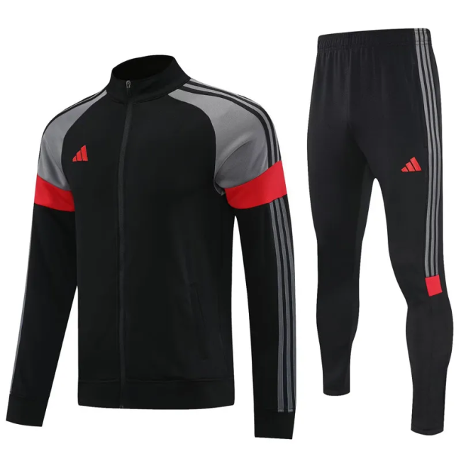 2025 AD Black Jacket Tracksuit