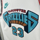 24-25 GRIZZLIES  ROSE #23 White Top Quality Hot Pressing NBA Jersey