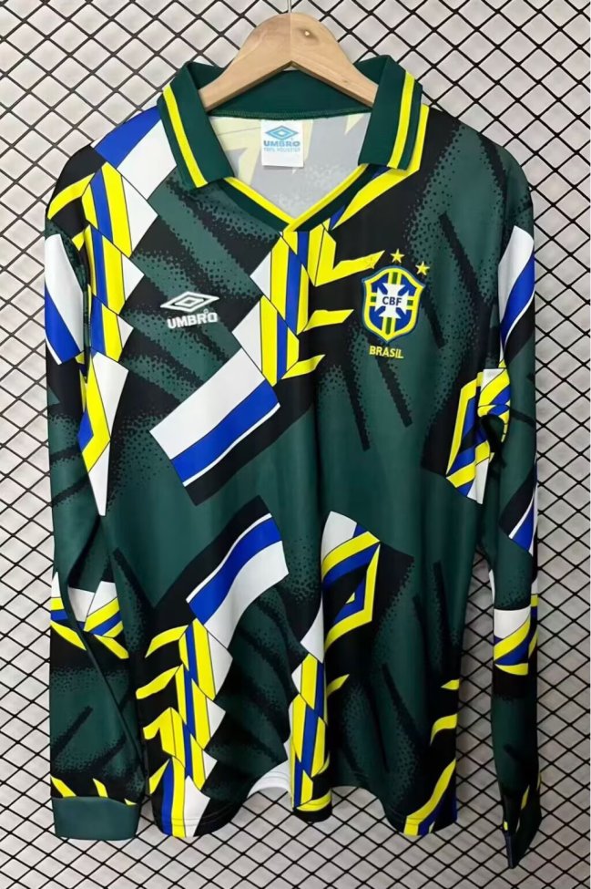 1994 World Cup Brazil GoalKeeper Long sleeves Retro Soccer Jersey