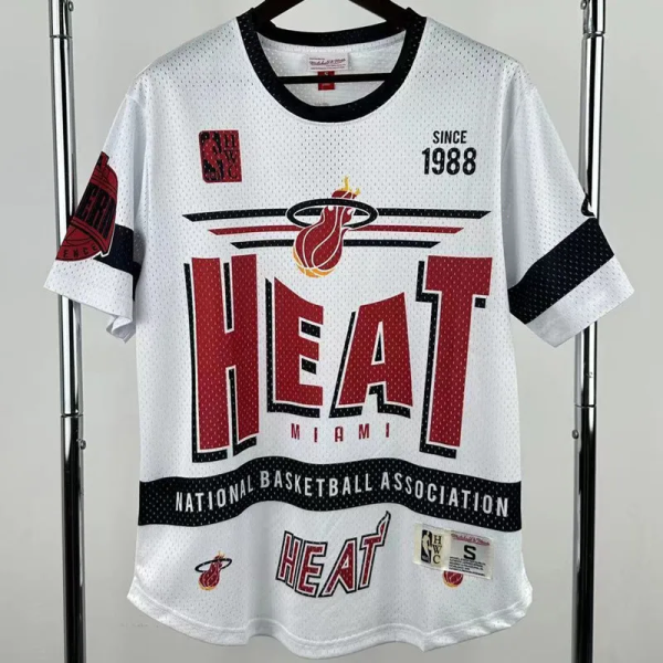2026 HEAT White Retro High Quality Casual T-Shirt #MN