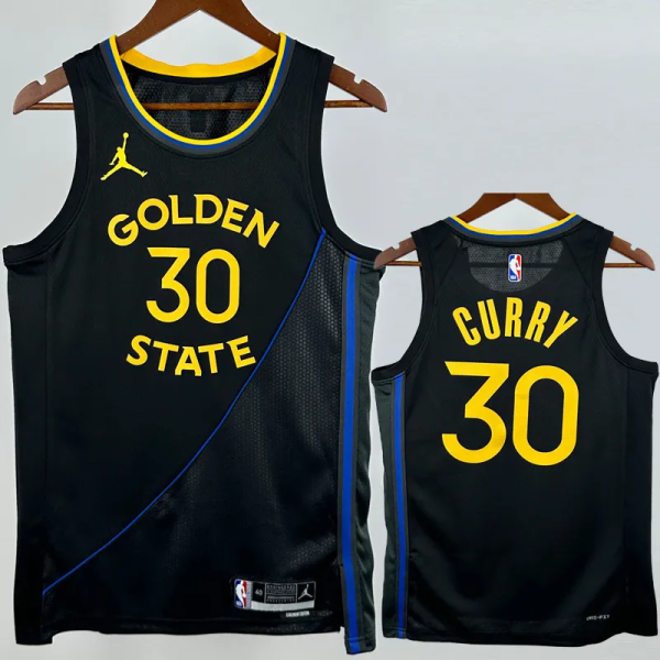 24-25 WARRIORS CURRY #30 Black Top Quality Hot Pressing NBA Jersey (Trapeze Edition) 飞人版