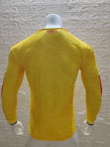 2026 World Cup Colombia Home Long Sleeve Player Version Soccer Jersey*长袖球员