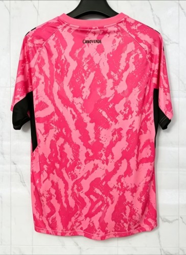 2026 Cape Verde Rose Red Goalkeeper Fans Soccer Jersey
