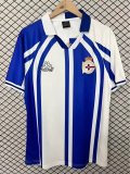 26-27 La Coruna White Blue Retro Version Fans Soccer Jersey