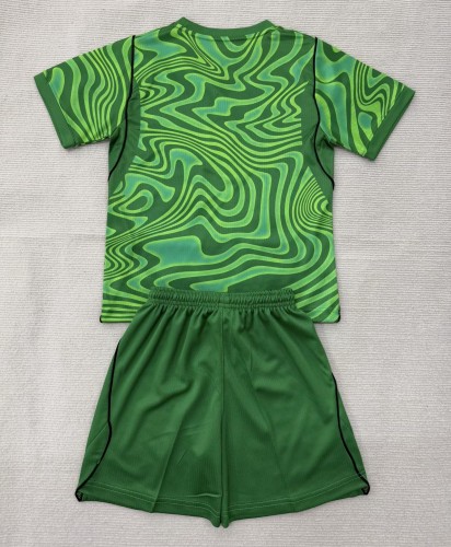 2026 Brazil Green GoalKeeper Kids Soccer Jersey