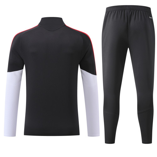 2026 AD Black Kids Half Pull Tracksuit