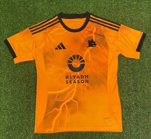 25-26 Roma Away Fans Soccer Jersey  *带广告