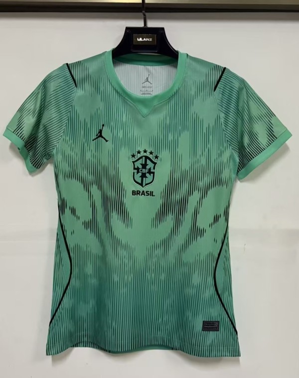 2026 Brazil Green GoalKeeper Women Fans Soccer Jersey (女)