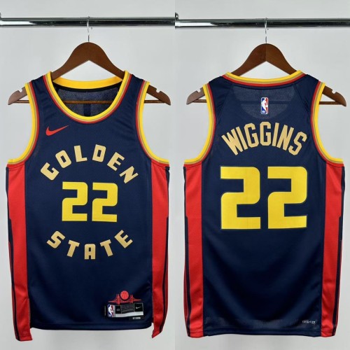 24-25 WARRIORS WIGGINS #22 Royal blue City Edition Top Quality Hot Pressing NBA Jersey