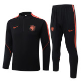26-27 NetherIands High Quality Half Pull Tracksuit