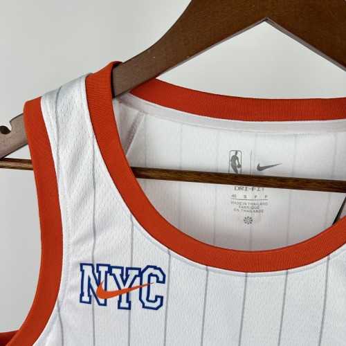 24-25 KNICKS BRUNSON #11 White City Edition Top Quality Hot Pressing NBA Jersey