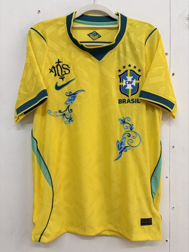 2026 Brazil Embroidered Version Player Version Soccer Jersey