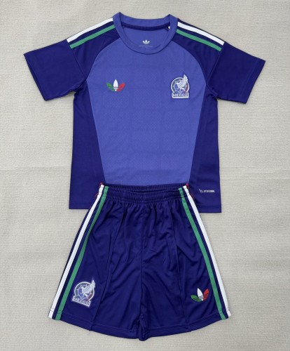 2026 Mexico Purple Goalkeeper Kids Soccer Jersey