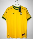 1998 Brazil Home Retro Soccer Jersey*耐克标有蓝边