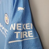 21-22 Man City  Home Fans Soccer Jersey