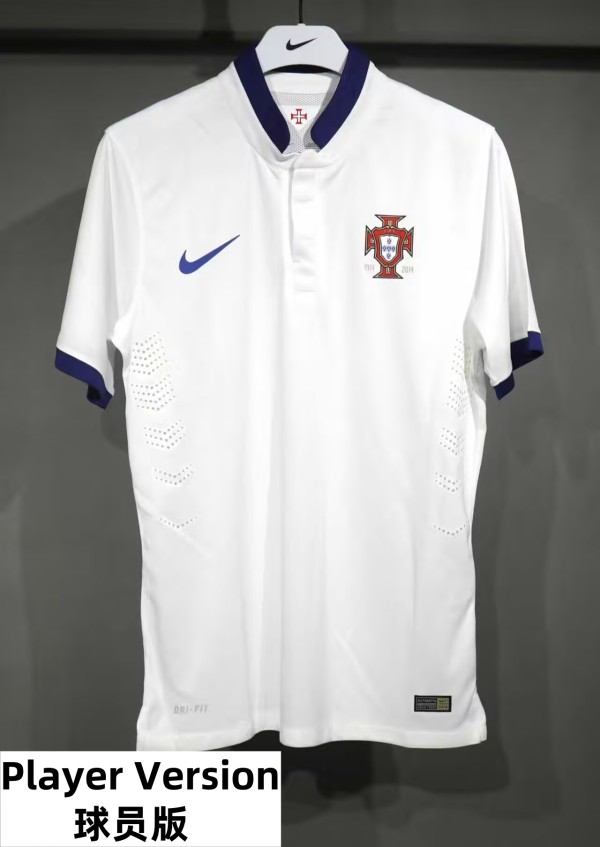 2014 Portugal Away Player Version Retro Soccer Jersey *球员