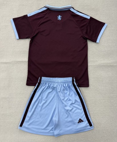 26-27 Aston Villa Home Kids Soccer Jersey