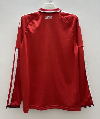 26-27 Man Utd Home Long Sleeve Fans Soccer Jersey*长袖