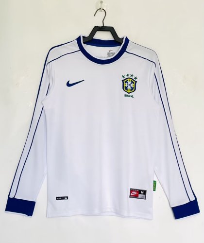 1998 Brazil  Long sleeves Retro Soccer Jersey 