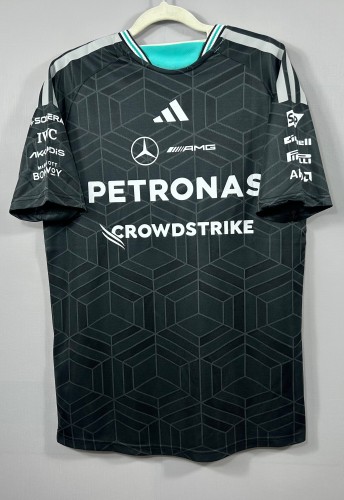 2026 F1 Benz New Pattern Short Sleeve Racing Suit