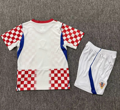 2026 World Cup Croatia Home Kids Soccer Jersey