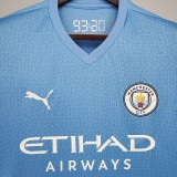 21-22 Man City  Home Fans Soccer Jersey
