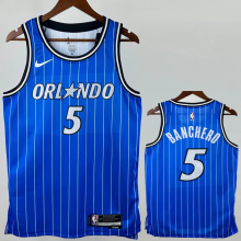 25-26 Magic BANCHERO #5 Blue Top Quality Hot Pressing NBA Jersey(条纹)