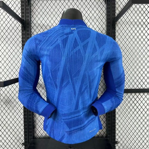 25-26 CHE Home Long Sleeve Player Version Soccer Jersey